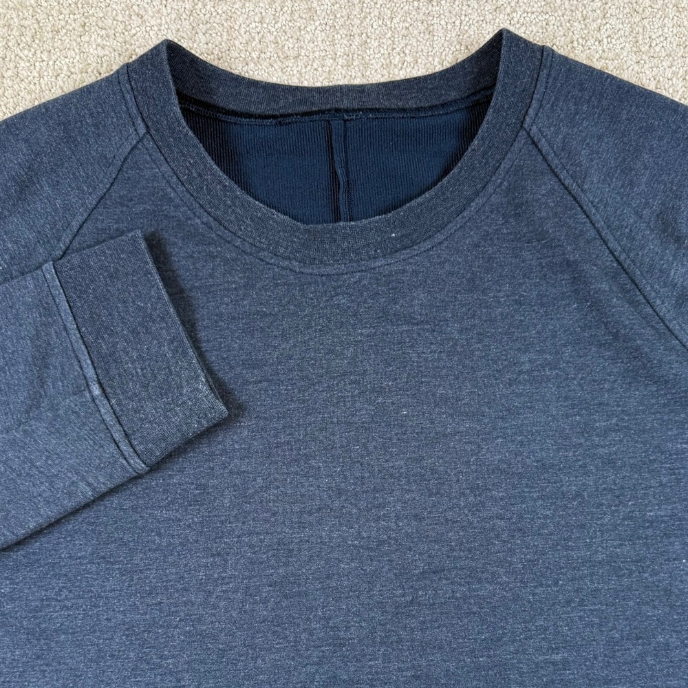Lululemon Mens XL Blue City Sweat Active Performance Pullover Sweatshirt LM3CAVS